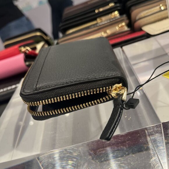 NWT Marc Jacobs LEATHER ZIP AROUND WALLET S134L01RE22 BLACK - Picture 8 of 12